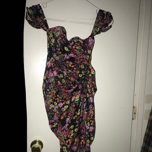 Floral, off the shoulder dress